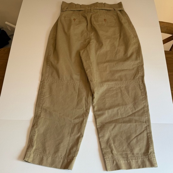 NWT MADEWELL Paperbag Trench Trousers in (Re)generative Chino Color Khaki Sz 12 - Picture 11 of 11